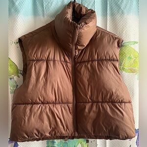 Brown Puffer Vest